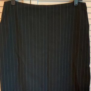 Size 10 Black Pinstripe Ralph Lauren Collection Pencil Skirt